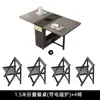 Juego de mesa y sillas plegables multifuncionales estilo nórdico, diseño moderno y minimalista, adecuado para apartamentos pequeños, mesa de comedor expandible, mesa de comedor simple