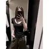 2026 Camiseta Holgada Versátil de Cuello Redondo Simple para Mujer, Top de Color Sólido para Verano que Ceñe la Cintura Adelgazante, Camisa Ajustada Versátil de Manga Corta Adelgazante