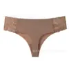 Comércio Exterior Europeu e Americano Transfronteiriço Roupa Íntima Feminina Sem Costura Renda Sexy Emendada Jacquard Cor Sólida Cintura Baixa Calcinha de Seda Gelada para Mulheres