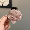 Pinza de Garra para Cabello Flor Rosa Rima de Hada Morada Flor Tridimensional para Mujeres Pinza de Cabello de Alta Gama para Parte Posterior de la Cabeza Cola de Caballo Lateral
