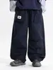 Calça comprida masculina estilo japonês, nova coleção outono 2026, calça de perna reta da moda para crianças, calça de trabalho estilosa e legal para meninos