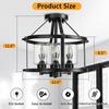 Lámpara de Techo Semi-empotrada de Tres Luces de Hierro Negro y Cristal Transparente, Fábrica Especializada en Iluminación Transfronteriza, Modelo Estándar de Amazon para EE. UU.
