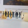 Europeo y Americano Nuevo Simple Lujo Ligero Pieza Anillo Aretes de Mujer de Alta Gama Retro Moda Nicho Elegante Combinable Anillo de Oreja Aretes