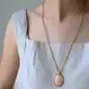 Conjunto de Colar, Anel e Brincos Cor Bronze Europeu e Americano Rosa de Luxo de Nicho para Mulheres Design Elegante de Nicho Clássico de Alta Qualidade
