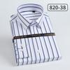 Camisa Social Masculina de Manga Longa 100% Algodão Dp Pronta para Usar Resistente a Amassados com Listras de Algodão