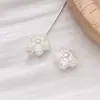 Perla de Imitación ABS Blanco Crudo Lazo Cruzado Estrella de Cinco Puntas Pulsera Hecha a Mano DIY Pendientes Accesorios de Joyería con Cuentas