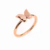 Anillo de Moño Escarchado, Moda de Lujo Ligero Estilo Coreano, Anillo de Acero de Titanio de Moda, Joyería para Manos que No se Desvanece, Venta al por Mayor