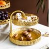 Bandeja de Pastelaria Escandinava Bandeja de Armazenamento Prateleira de Armazenamento de Dupla Camada Bandeja de Frutas Criativa Elegante Moda Sala de Estar Casa Suporte para Bolo