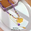 Collar de Mariposa Hecho a Mano Ni Xin Mismo Estilo de Meng Qingguo Collar en Capas de Mariposa de la Fortuna Cadena de Suéter de Lujo para Mujer