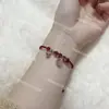 Pulseira Sino Marca Fu Ágata Vermelha Tecida à Mão Contas Casal Corda de Mão Vermelha Estudante Melhor Amigo Namorada Presente Pulseira