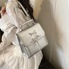 Mochila Feminina com Laço 2024 Nova Moda Coreana Mochila High-end Fofa Portátil Bolsa de Ombro Mochila Escolar
