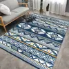 Tapete Listrado Simples para Sala de Estar, Tapete Resistente a Manchas Transfronteiriço para Quarto, Tapete Grande para Sofá e Mesa de Centro Atacado