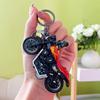 Criativo mini Harley motocicleta puxar para trás carro chaveiro moda saco personalizado na moda legal brinquedo modelo pingente atacado