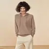Suéter com Capuz Redutor de Idade Suéter de Malha Cashmere Feminino Outono e Inverno Casual Solto Manga Longa Roupa Externa Camisa Base de Malha