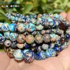 4 6 8 10mm Contas de Pedra Natural Cor Dourado Cianita Jaspes de Sedimento Marinho Turquesas Contas Redondas Para Fazer Joias Pulseiras DIY