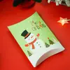 2021 nueva caja de almohada navideña caja de dulces creativa caja de regalo de Navidad caja de embalaje de cartón 2 opciones