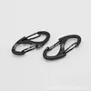 Mosquetón de Aleación de Zinc en Forma de S de Stock Gancho Multifuncional para Mochila de Exterior Gancho Negro de Figura Ocho