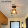 Corredor de corredor de comércio exterior luzes todas de cobre nogueira fabricantes atacado luzes de varanda e vento silencioso vestiário luzes de teto de vidro