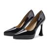 107-1 Sexy Cor Lisa Bico Fino Salto Agulha Alto Feminino Plataforma Impermeável Sapatos Não Cansativos Sapatos Profissionais para Madrinhas e Banquetes