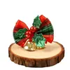 Mini Cascabeles Navideños Lazos Decoración para Envoltura de Regalos Navideños Accesorios para Colgantes Hechos a Mano DIY Materiales