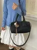 Bolsa Casual Coreana para Mulheres 2026 Nova Tendência Moda Estilo College Bolsa Tote Versátil Grande Capacidade Bolsa de Ombro