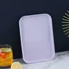 Bandeja de Paja de Trigo Juego de Té para el Hogar Bandeja para Taza de Té Bandeja Rectangular para Frutas Bandeja de Almacenamiento Bandeja para Piezas de Rompecabezas Infantiles