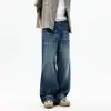 Ropa de Hombre Fengshe / Primavera 2026 Estilo Nuevo de Línea A Sin Elasticidad Pantalones de Pierna Ancha para Hombre Estilo Americano Ajuste Holgado