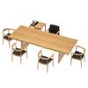 Mesa de té de madera maciza de estilo chino, sencilla, para oficina, negociación comercial, mesa de té de color tronco, mesa de té y silla para apartamento pequeño.