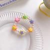 Macaron Colorido Romântico Flor Pérola Doce Coração Fofo Pulseira para Meninas Pulseira Infantil Dopamina