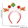 Faixa de Cabeça de Pelúcia de Natal para Adultos e Crianças Suprimentos de Decoração para Festa de Natal Fivela de Cabelo Rena Árvore de Natal Faixa de Cabeça