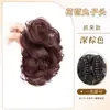 Grampo de cabelo com cabeça de bola, anel de cabelo feminino, filha, flor, milho, rede vermelha, fofo, simulação, peruca humana, antiga, suave, lateral, encadernação, bolsa de cabelo