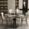 Soporte de pata de mesa de comedor de piedra de lujo, base de mesa de comedor de losa de roca de acero inoxidable, patas de mesa de losa de roca de lujo ligero de alta gama, base de mesa redonda larga