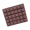 Molde de gelo de gelo de beleza Jane 26 com letras em inglês molde de chocolate de silicone molde digital de sabão