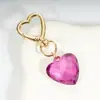 Personalidade Popular Transfronteiriça Doce Feminina Coração Forma Acrílico Cristal Bolsa Criativa Chaveiro Pingente