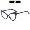 Gafas de moda y elegantes con forma de ojo de gato para mujer, con espejo plano antiluz azul, con marco de textura avanzada transfronterizo europeo y americano.