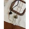 Especial Profundidad Marina~Collar de Borla Perla Medusa para Mujer Diseño Retro de Nicho Cadena para Suéter Lanyard Largo Accesorios