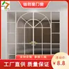 Puerta corredera retro de dos paneles estilo francés para baño, inodoro, baño, sala de estar, puerta corredera abatible de aleación de aluminio y vidrio, puerta de cocina