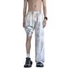Pantalones Casuales Cómodos Transpirables Tie-Dye para Hombre Verano Nuevo Moderno Suelto Pierna Ancha Marca de Moda Drapeado Recto