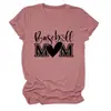 Mamá de Béisbol Amazon Ebay Sitio Independiente Casual Cómoda Elegante Camiseta de Manga Corta con Cuello Redondo para Mujer Exportación