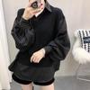 Outono Estilo Coreano Nova Costura Camisa Falsa de Duas Peças Feminina 2024 Outono Solto Camisa de Manga Comprida Jaqueta Vintage Top