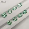 Aucai Baoshika Laboratorio Método de Elevación Zafiro Verde Cultivado Corazón Cuadrado Forma de Pera Corte Granny Piedra Desnuda Ovalada