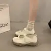 Zapatos de Verano de Moda Mary Jane de Boca Baja Casual 2026 Zapatos de Ballet Falda Nuevo Estilo Zapatos de Entrenamiento Alemanes con Suelas Gruesas