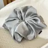 Scrunchie de Cetim Preguiçoso Estilo Coreano com Estampa Floral, Prendedor de Cabelo de Alta Qualidade, Acessório de Cabelo Moderno e Versátil