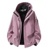 Chaqueta exterior Luo Tu 3 en 1 a prueba de viento y transpirable para mujer, con forro polar desmontable, adecuada para invierno y senderismo. También disponible para hombres