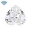 Anillo de piedra desnuda con circonita blanca de diamante de alto carbono con corte de flor de hielo en forma de corazón 9A de Hua Gang, piedra principal