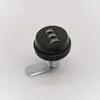 Fechadura de senha para gaveta preta de 30MM, fechadura mecânica de senha de três dígitos, fechadura de mostrador de senha