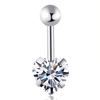 Vendas Diretas da Fábrica Novo Pequeno Piercing de Umbigo Moda Anel de Umbigo Redondo de Zircônia Aço Inoxidável Piercing de Corpo Ornamento de Umbigo