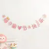Decoración para fiesta de cumpleaños del Día de la Madre 2023 transfronteriza, letras 'Te amo mamá', banderín, venta al por mayor