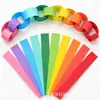 Tiras de guirnalda de cadena de papel rollos de papel coloridos decoración de boda decoración de pared de fondo para fiesta de cumpleaños papel arrugado serpentinas coloridas