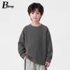 Ropa interior básica de otoño e invierno para niños Beiteng, ropa para niños Huzhou Zhili, camiseta de manga larga versátil y gruesa estilo coreano para niños, cálida y cómoda